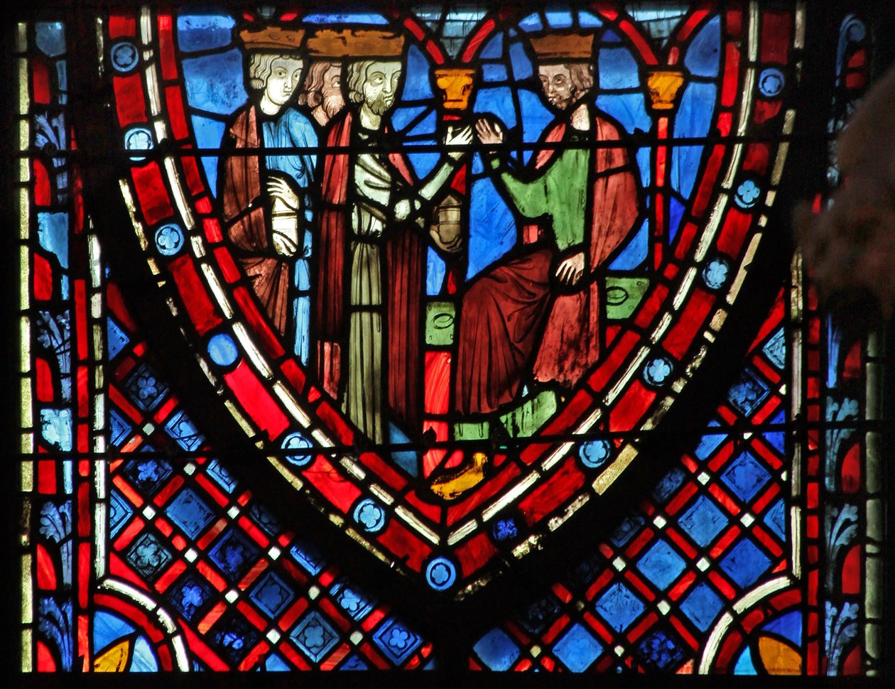 Vindue w7 Magi - med Herodes af French School