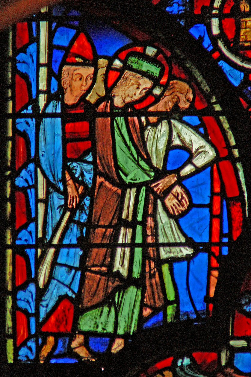 Vindue w8 Kristus før Pilatus af French School