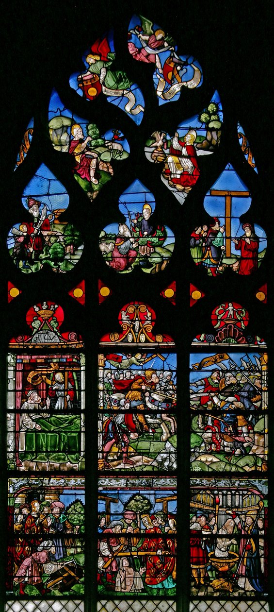 Vindue w8 afbilder St Helen, Constantine and the Triumph of Cross af French School