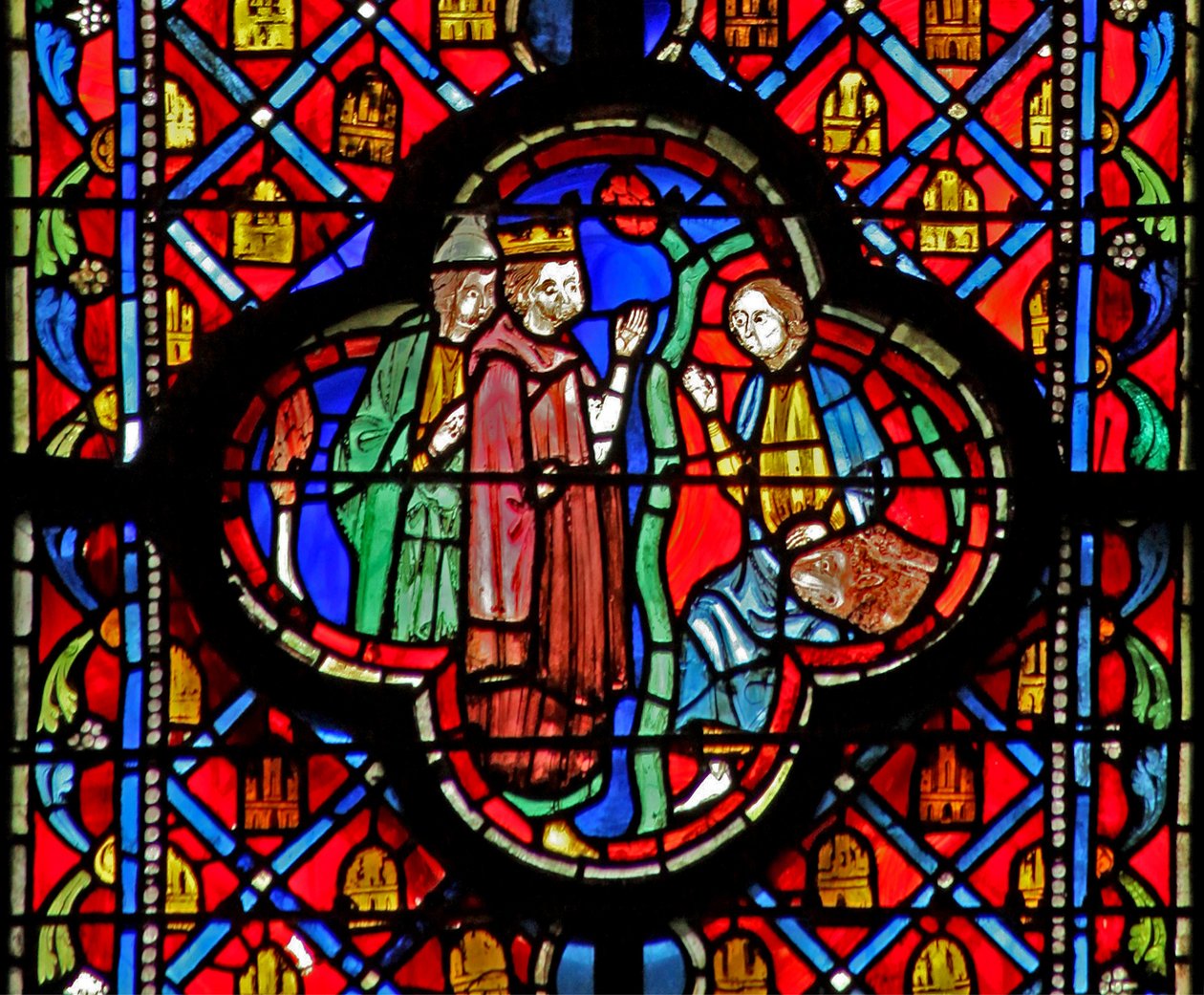 Vindue w9R Daniel i løvehulen. Dan VI 19 af French School