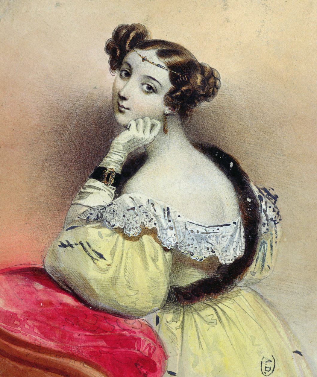 Kvinde med diadem, ca. 1835 af French School