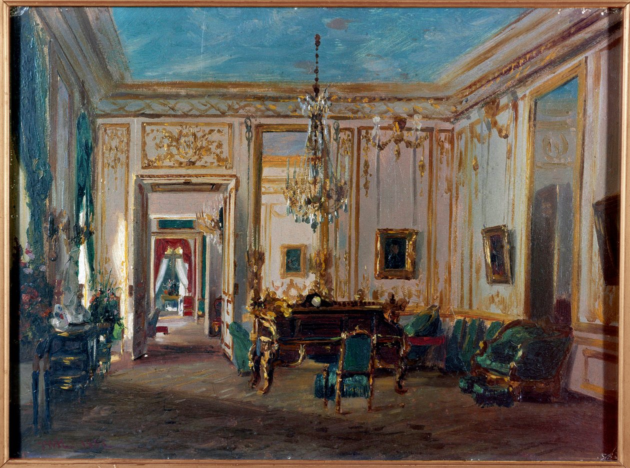 Arbejdsskab af Impress Eugenie a Saint Cloud-maleriet fra det 19. århundrede. Paris, dekorativ kunst af French School