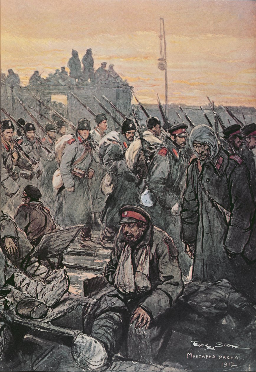 Sårede bulgarske soldater under Balkan-kampagnerne 1912-13 af French School