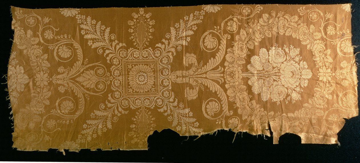 Vævet silke, ca. 1812 (silke) af French School