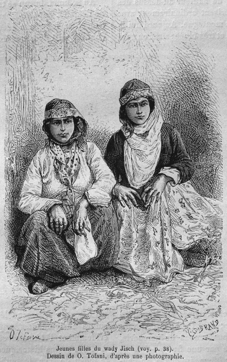 Unge piger fra Syrien i dag. Rejser i Fønikien, Libanon og Judæa. 1875-1880 af Louis Charles Emile Lortet, 1884 af French School