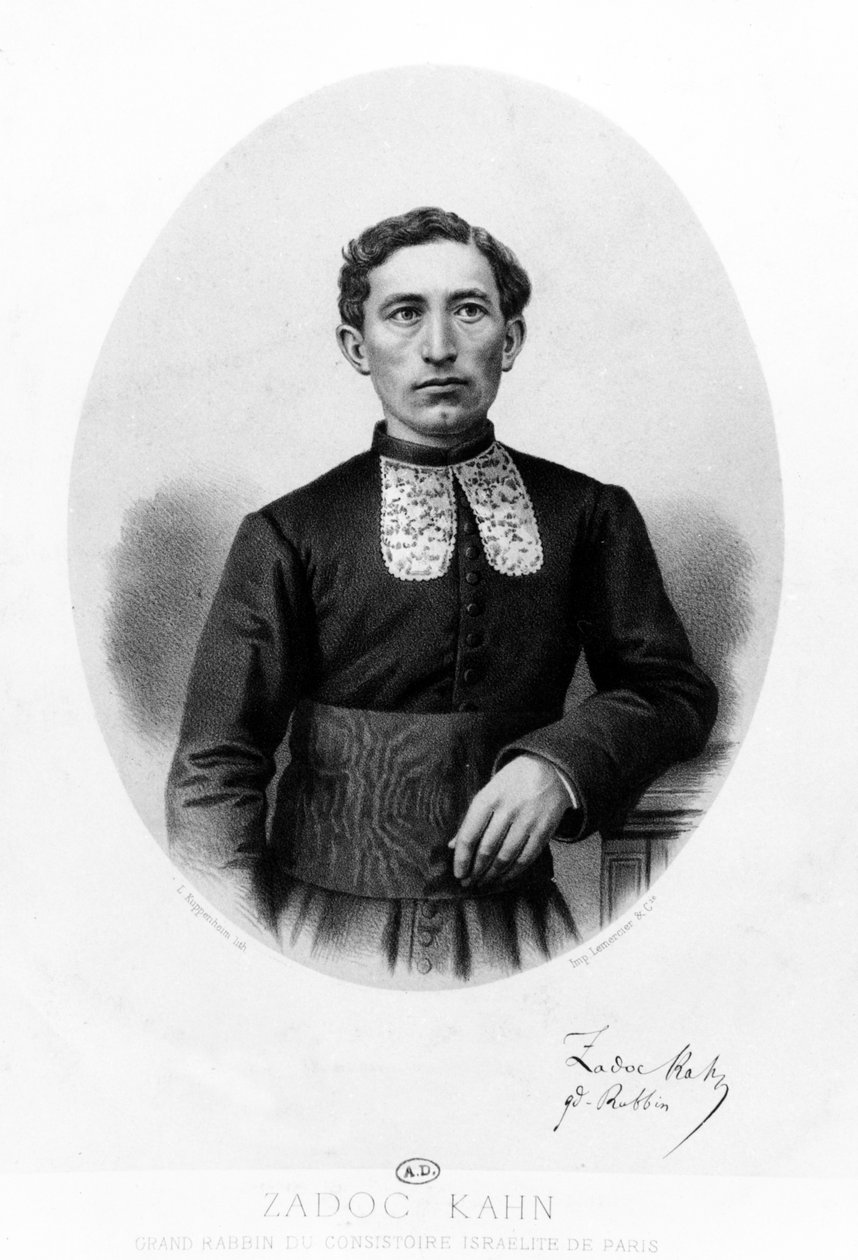 Zadoc Kahn, overrabbiner i Frankrigs konsistorium, ca. 1869 af French School