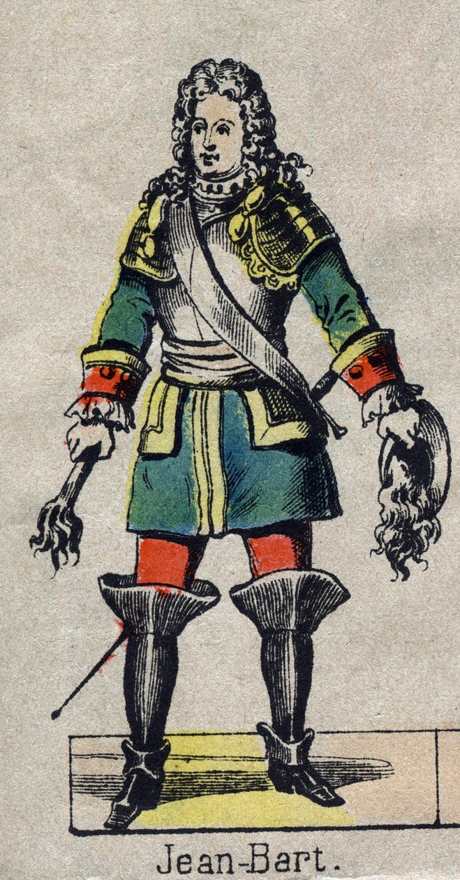 portræt af Jean Bart (1650-1702), fransk sømand, kaper. Billede af Epinal fra slutningen af det 19. århundrede. af French School