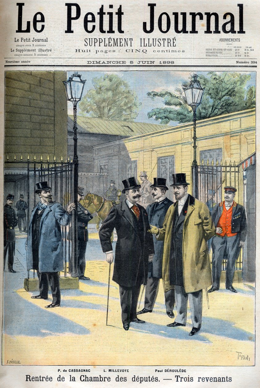 genåbning af deputeretkammeret, illustration i ”Le Petit Journal” 5. juni af French School