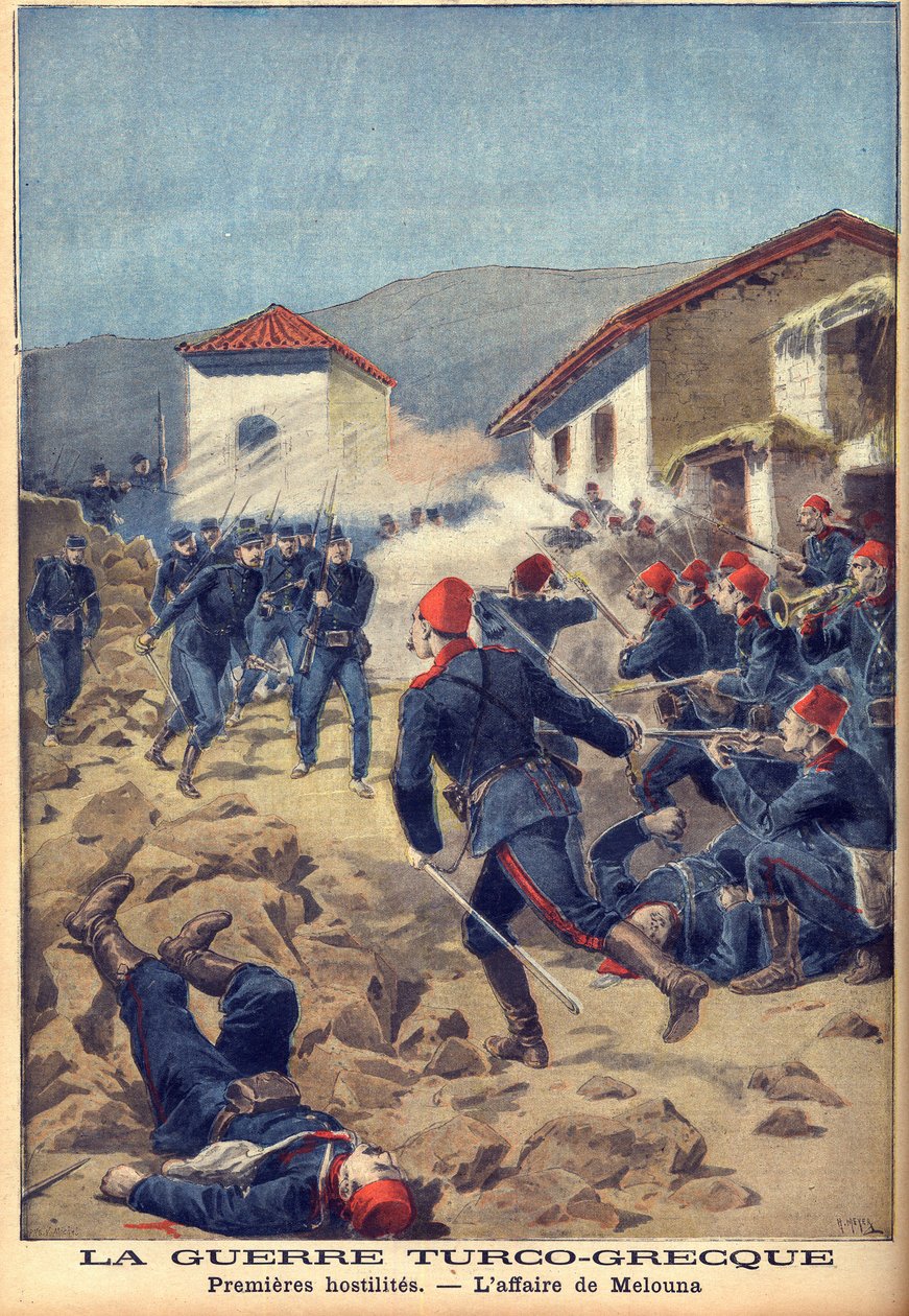 den græsk-tyrkiske krig i 1897 (tredive dages krig) - Et af de første slag i Thessalien af French School