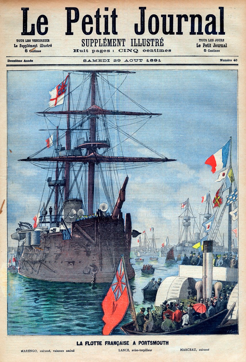 den franske flåde i Portsmouth: flagskibet "Marengo", l
