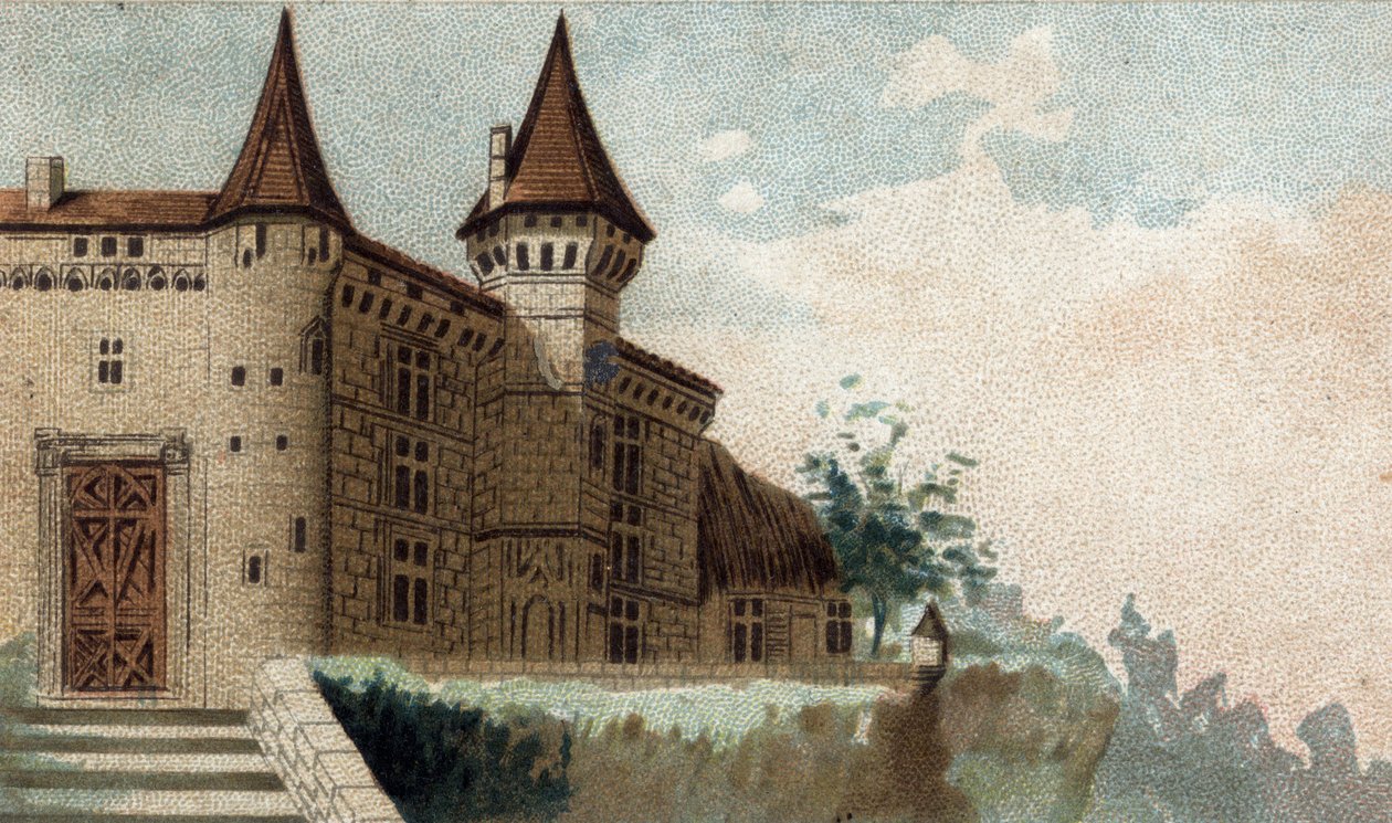 udsigt over Chateau de la Roche Lambert. af French School