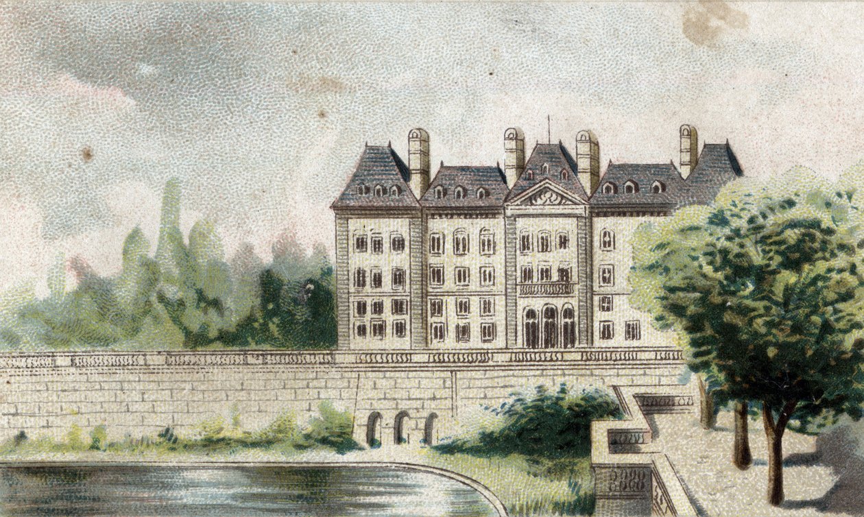 udsigt over slottet Meudon (Seine og Oise). af French School