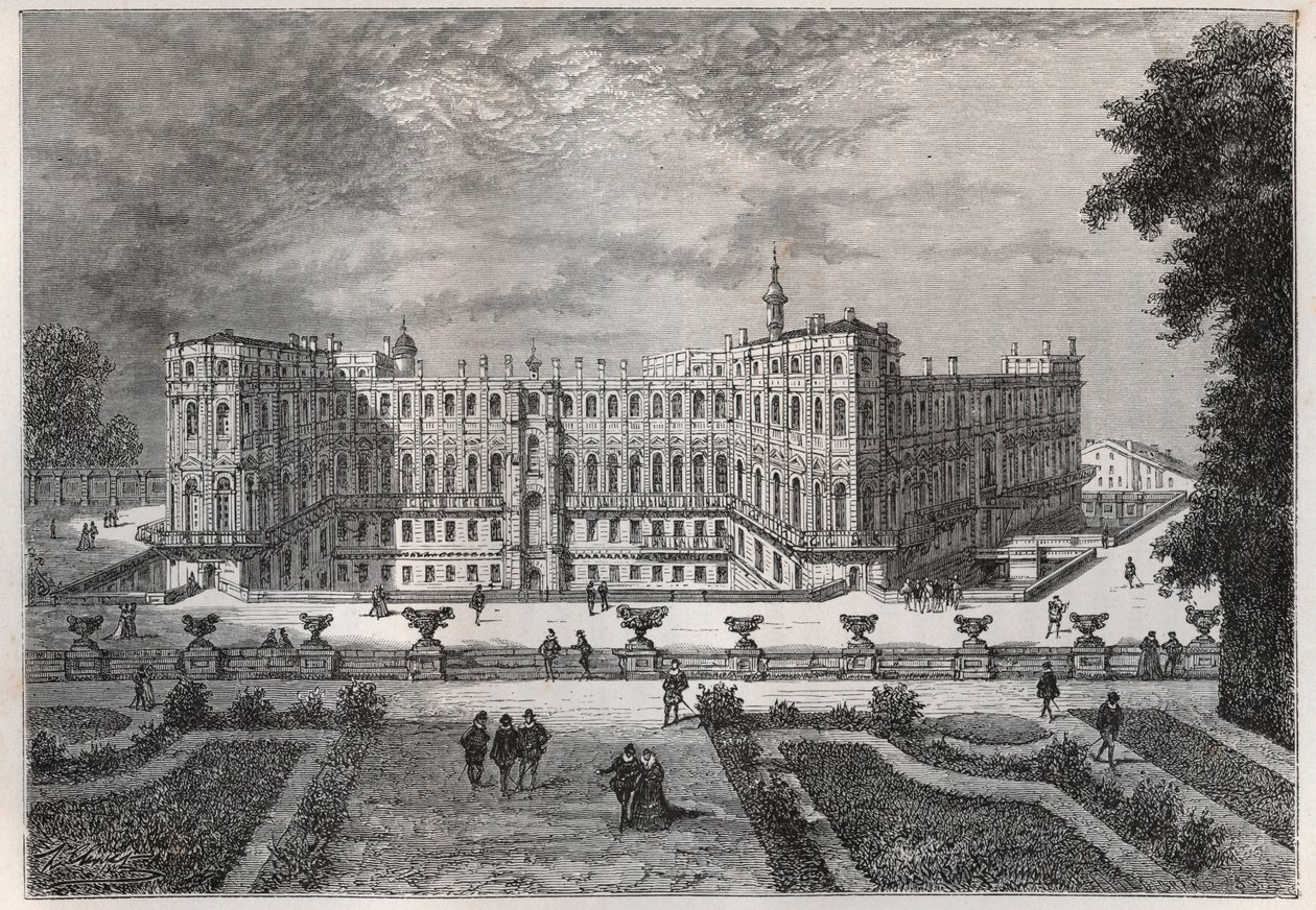 udsigt over slottet Saint-Germain (Saint Germain) (Seine og Oise) under Henri IV - gravering fra "" Frankrigs historie fortalt til mine børnebørn"" - af Francois Guizot - 1872-1876 af French School