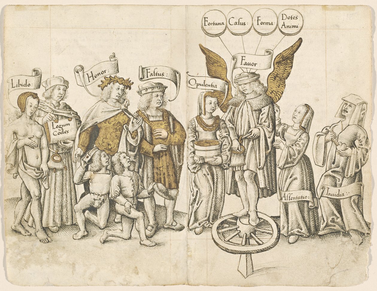 A Dialogue on Human Favor (recto) [fol. 15 verso / 16 recto] af French early 16th Century