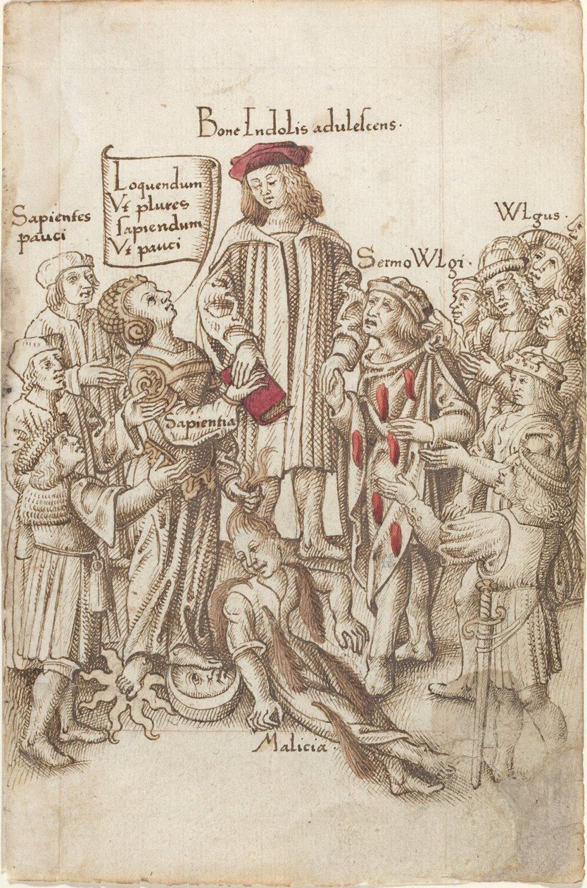 "Gå ikke uden for den offentlige motorvej" [fol. 35 recto] af French early 16th Century