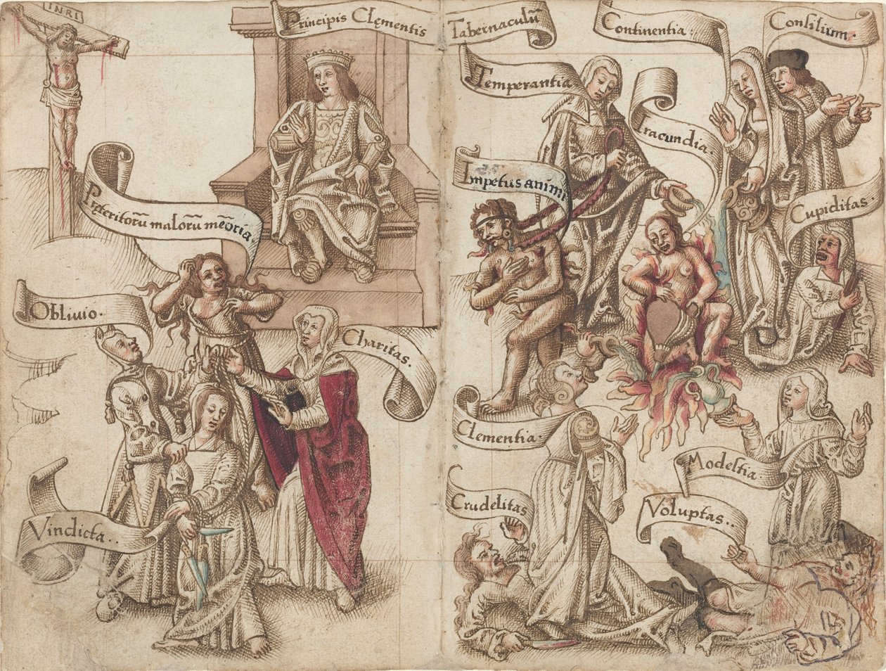 "Udslette sporet af gryden i asken" [fol. 32 verso / 33 recto] af French early 16th Century