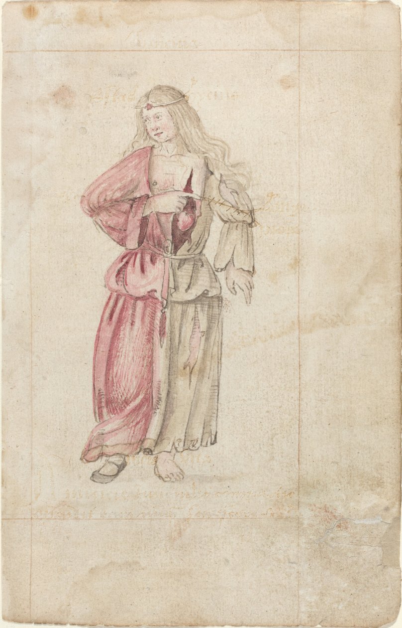 Personificering af venskab (Amicitia) [fol. 2 recto] af French early 16th Century