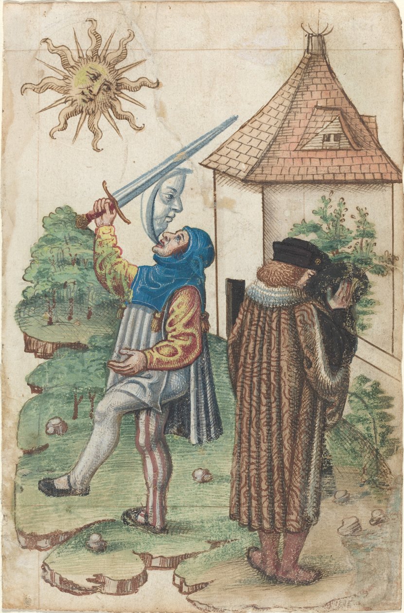"Tal ikke imod solen" og "Få ikke vand til at vende mod solen" [fol. 39 recto] af French early 16th Century