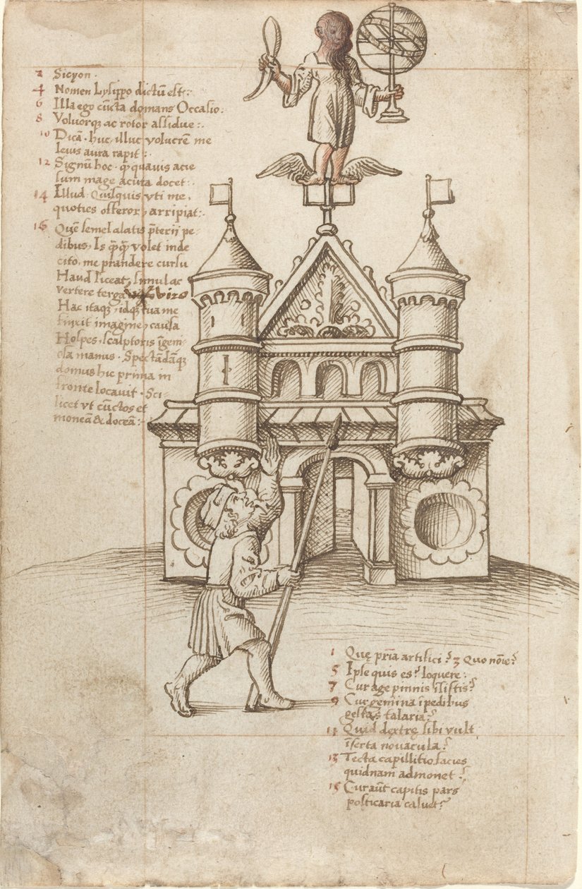 Mulighedens statue og den forbipasserende [fol. 8 recto] af French early 16th Century