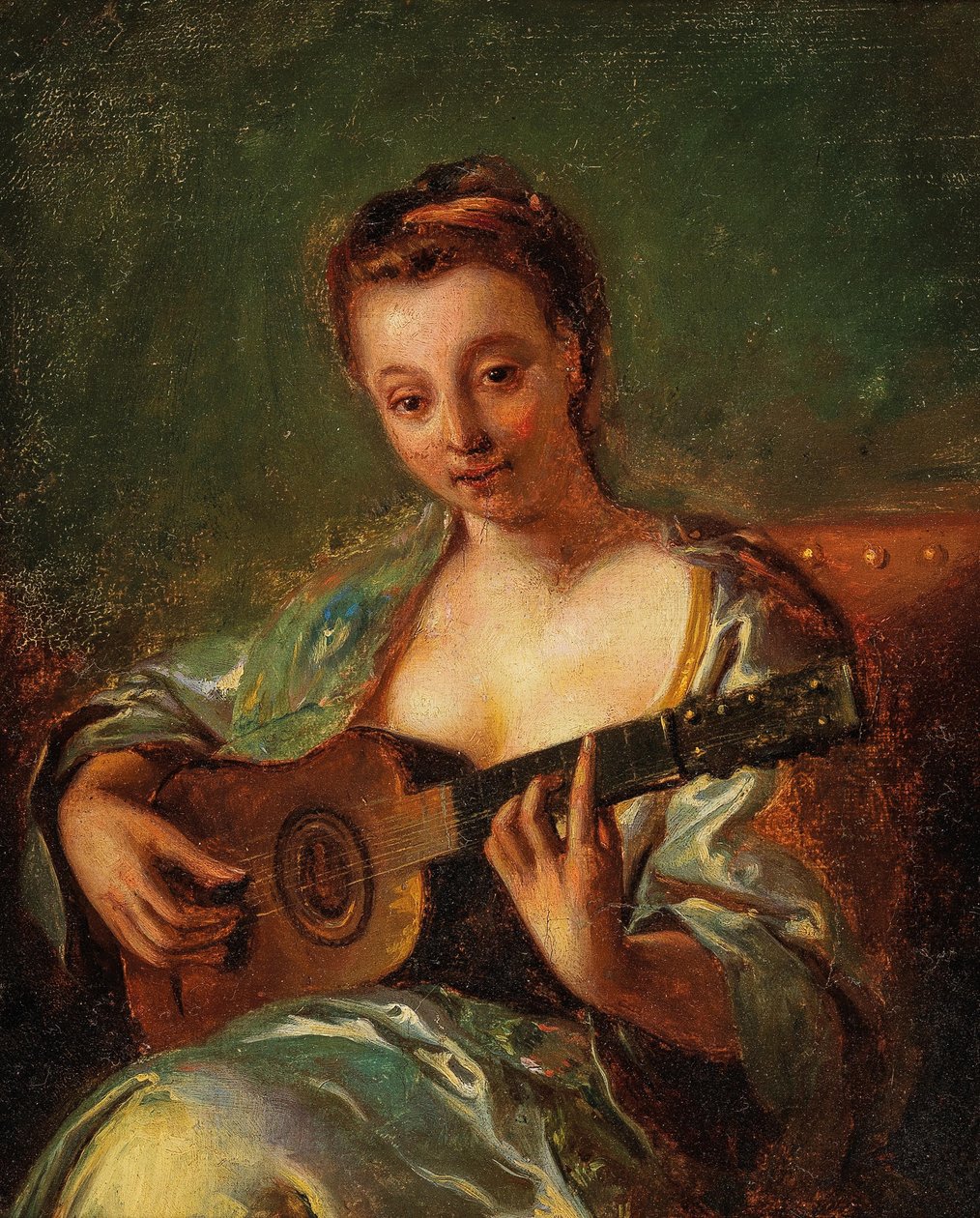 Guitarspillende dame F 18Y af French School