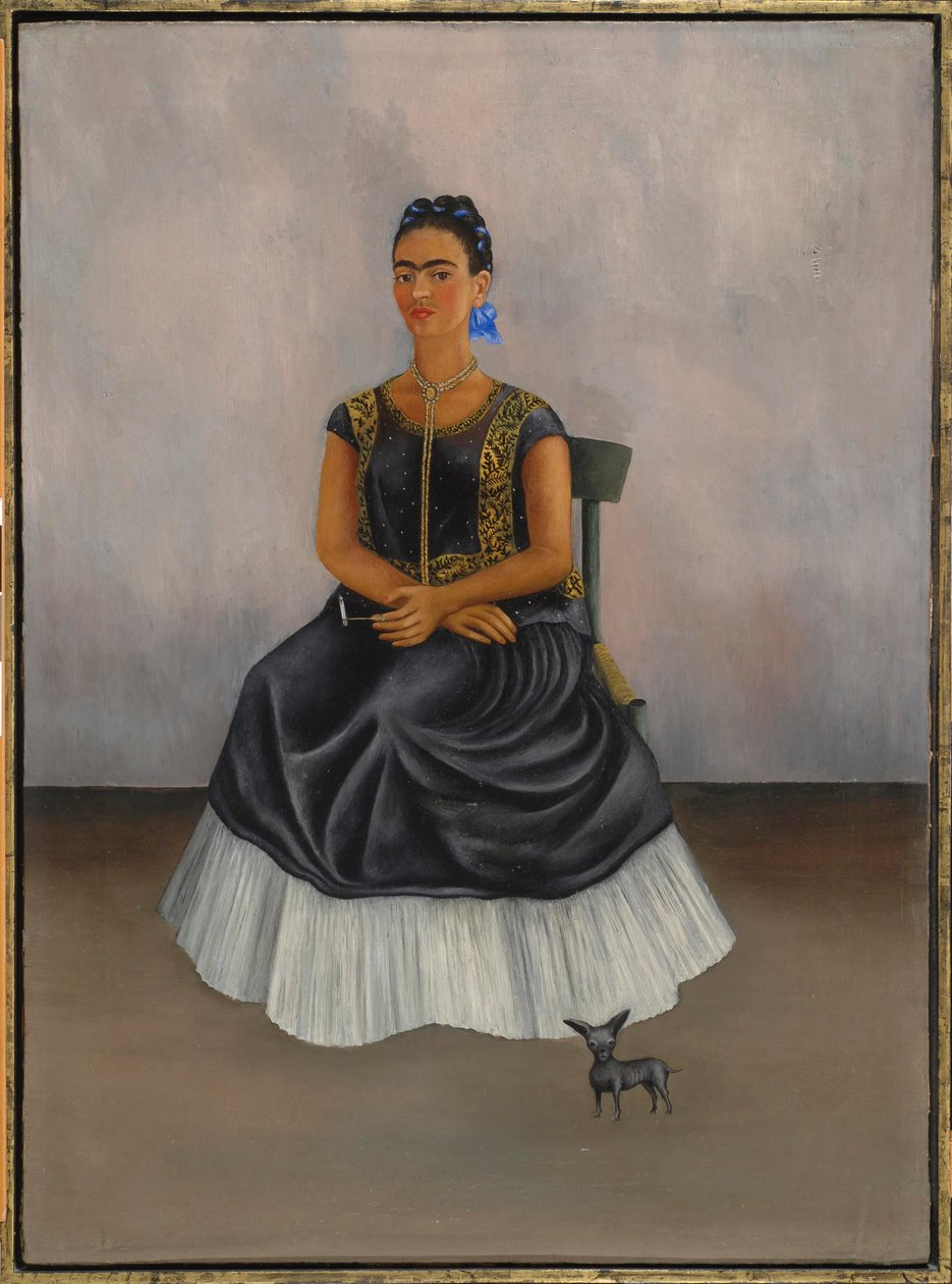 Itzcuintli hund med mig (selvportræt) af Frida Kahlo