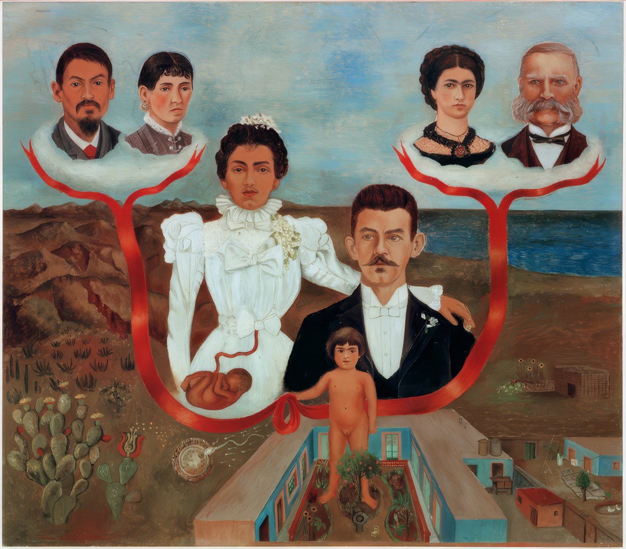Mine bedsteforældre, mine forældre og jeg af Frida Kahlo