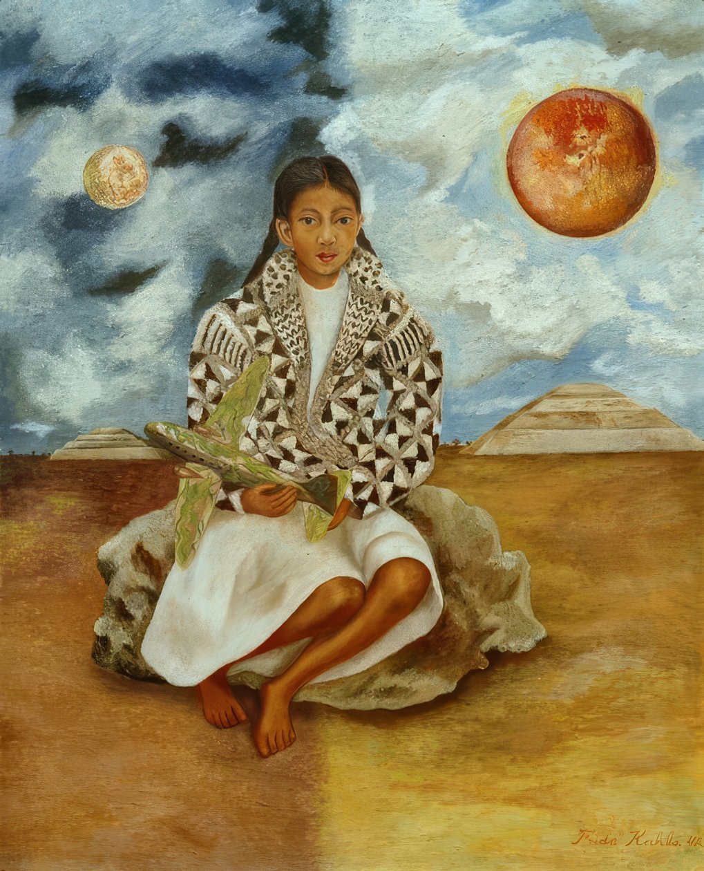 Portræt af Lucha Maria, en pige fra Tehuacan af Frida Kahlo