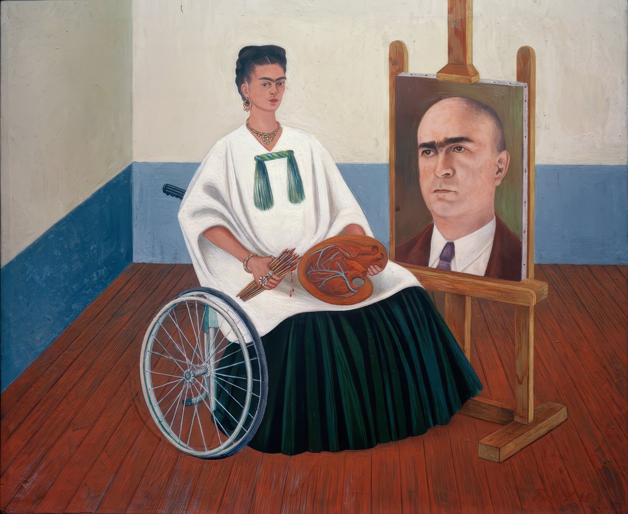 Selvportræt med portræt af Dr. Farill af Frida Kahlo