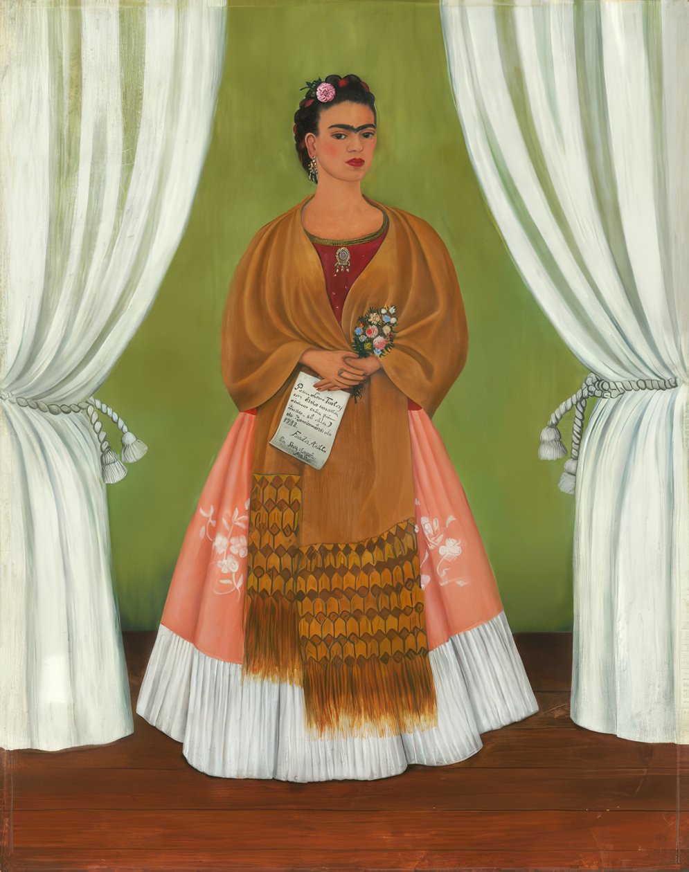 Selvportræt dedikeret til Leon Trotsky af Frida Kahlo