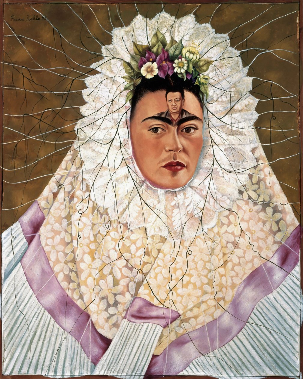 Selvportræt som Tehuana eller Diego on my mind af Frida Kahlo