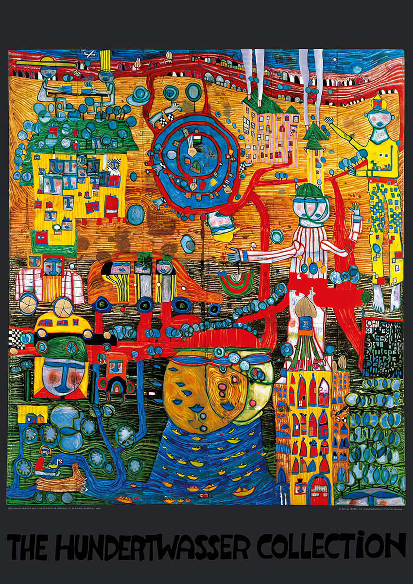 Billedet fra 30-dages-faxen af Friedensreich Hundertwasser
