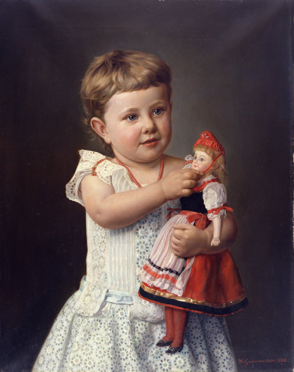 Kunstnerens barnebarn, Olga Graupenstein, 1888 af Friederich Wilhelm Graupenstein