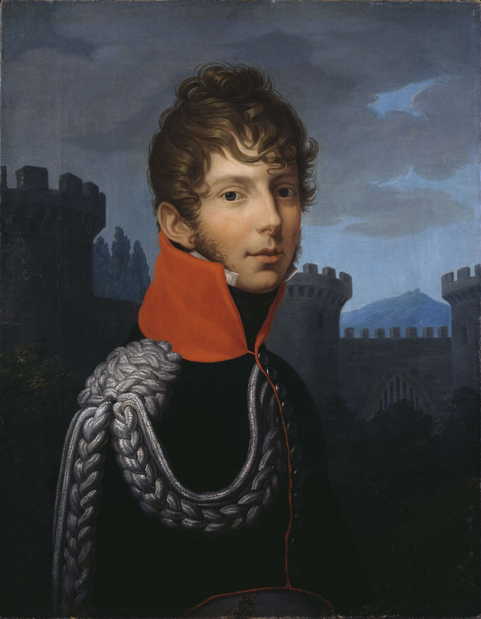 Portræt af kaptajn Wilhelm Friedrich Ernst von Dalwigk til Watch Castle af Johann Friedrich Bury
