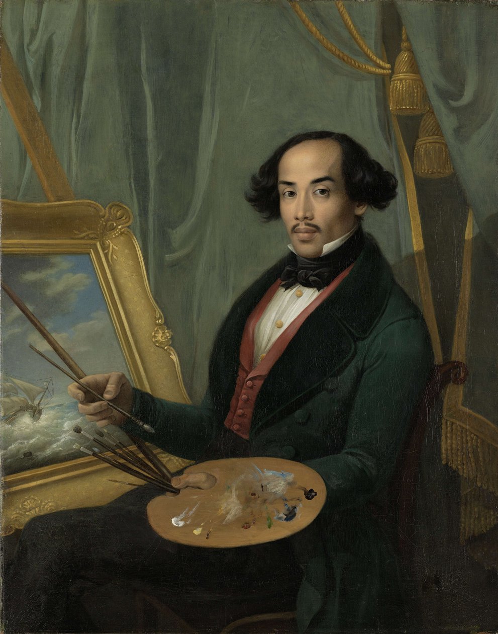 Portræt af Raden Saleh (1811-1880) af Friedrich Carl Albert Schreuel