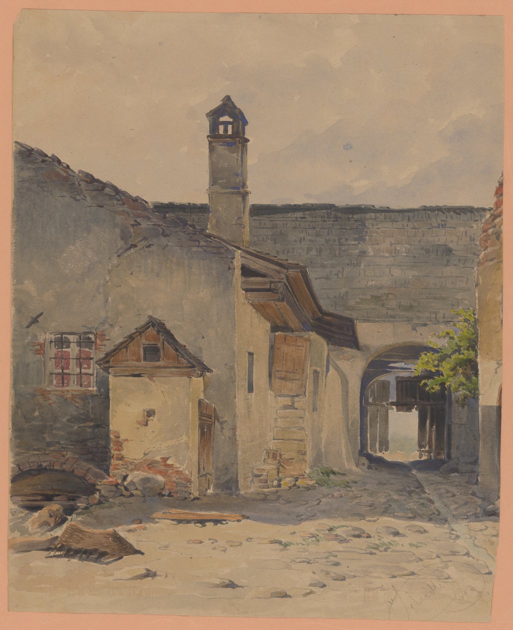 Gamle gård af Friedrich Carl von Scheidlin