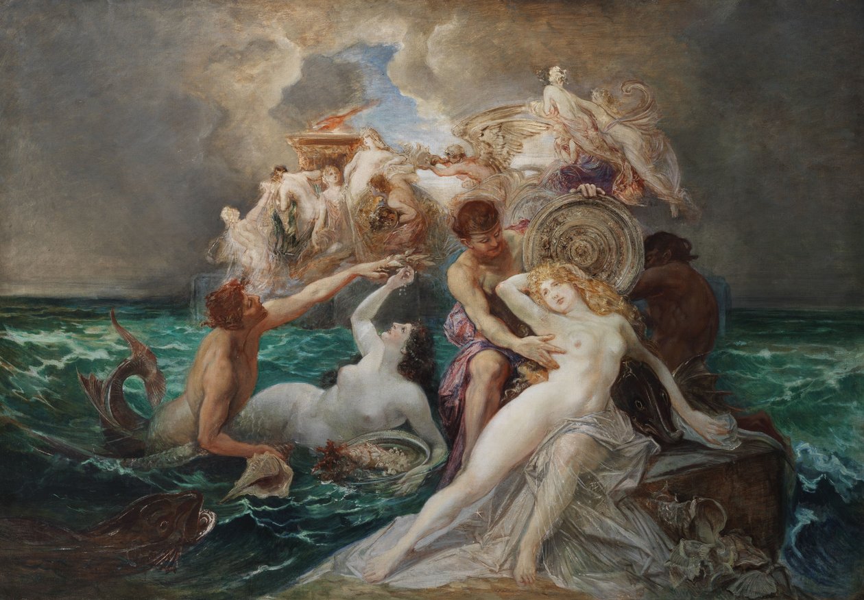 Poseidon og Nereiderne af Friedrich Ernst Wolfrom