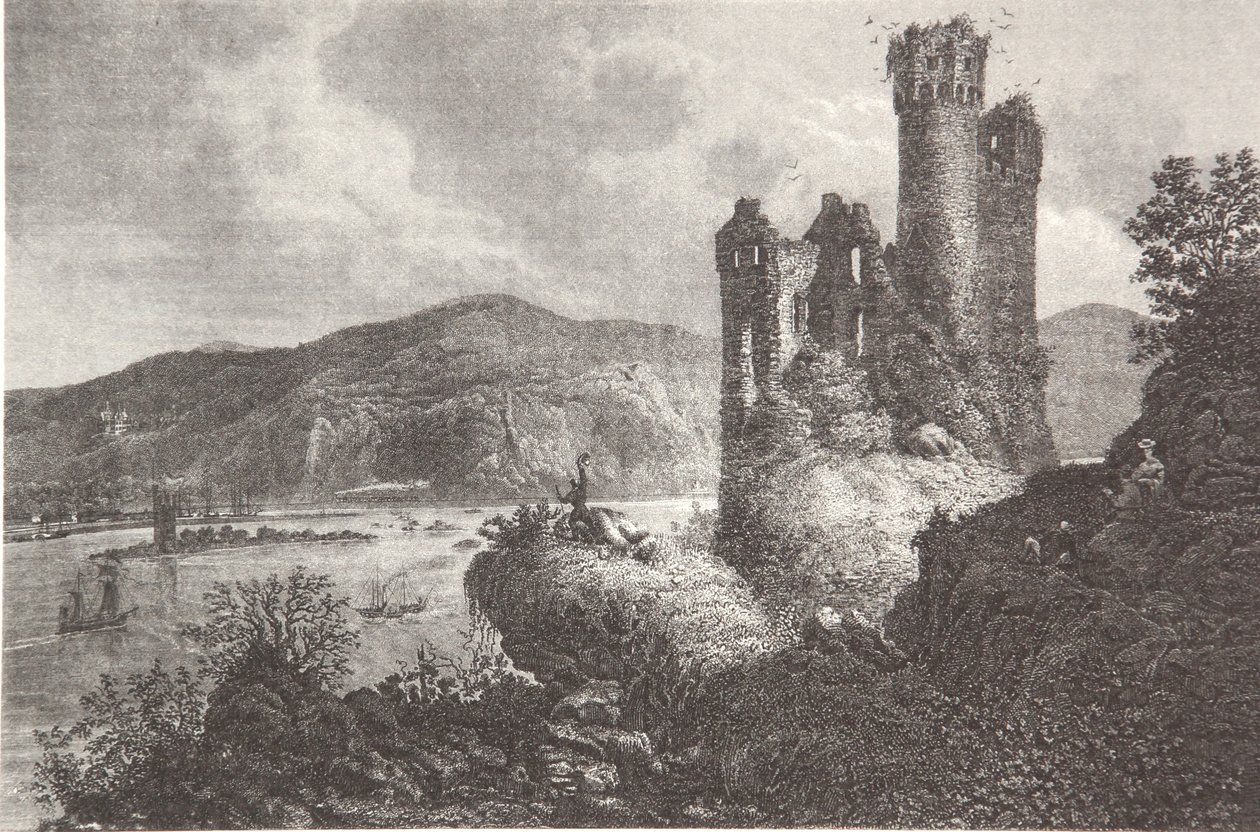 Musetårn og Ehrenfels af Pierre Joseph Redouté