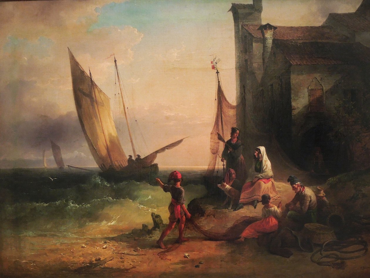 Fishermans Family fra Chioggia af Friedrich Gauermann