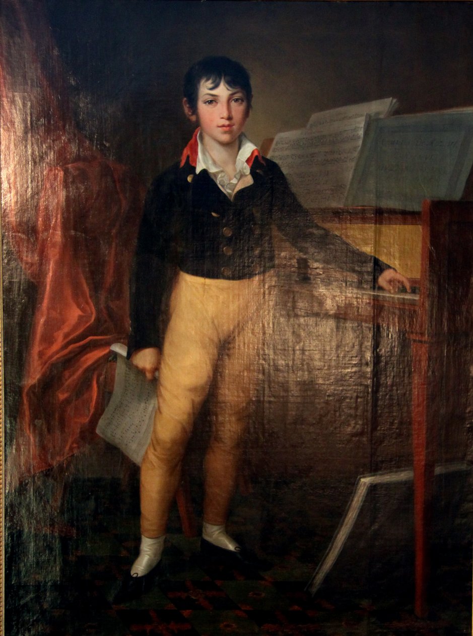 Portræt af Giacomo Meyerbeer som barn på MIM, Berlin af Friedrich Georg Weitsch