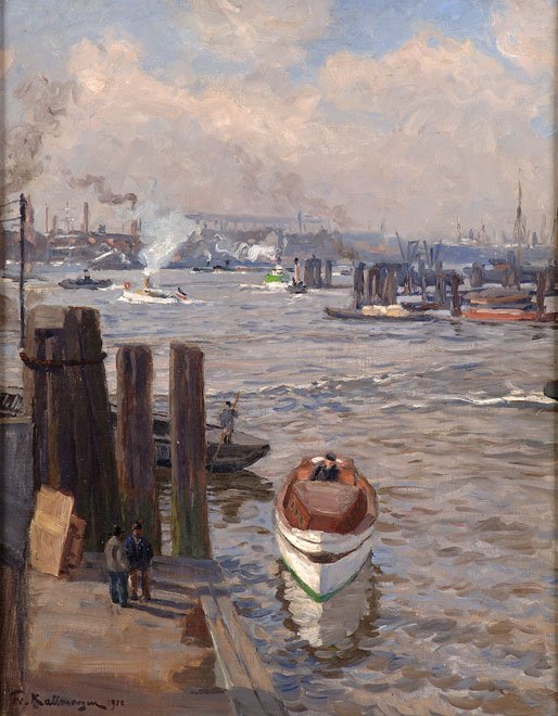 Hamburgs havn af Friedrich Kallmorgen