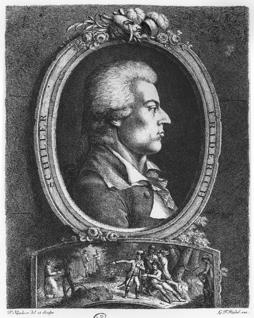 Friedrich Schiller (1759-1805) af Friedrich Kirschner