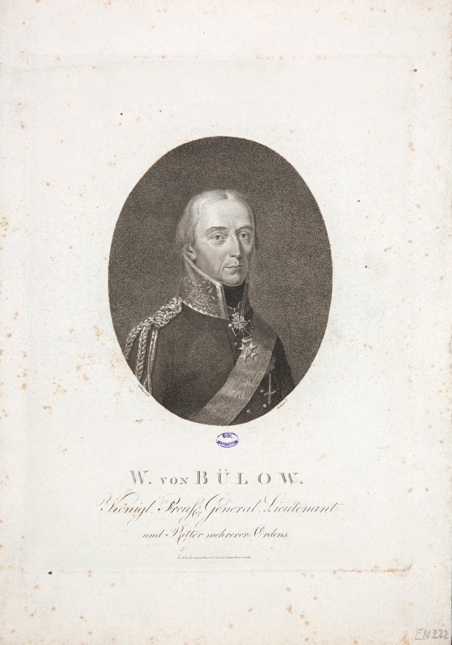Friedrich Wilhelm Bülow von Dennewitz, ca. 1814 af Friedrich Wilhelm Bollinger