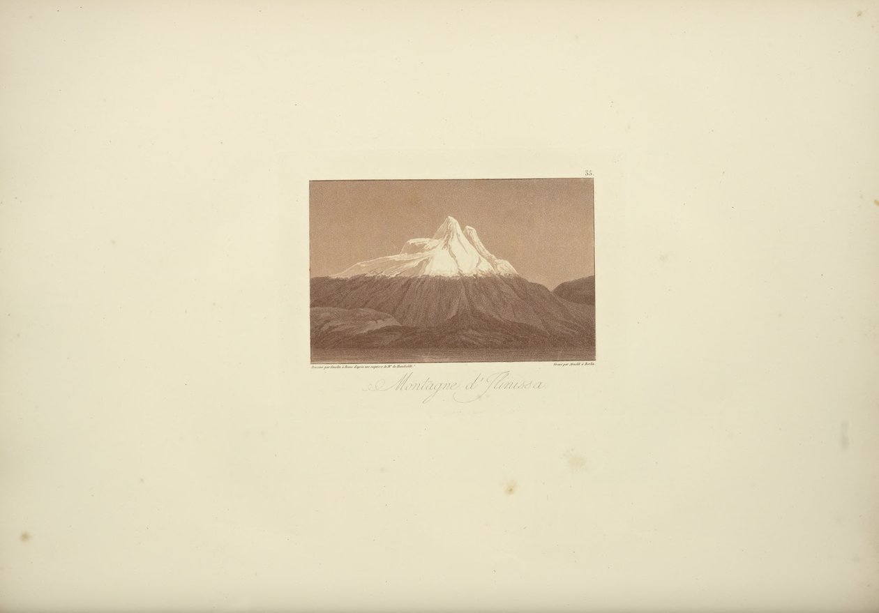 Mountains of Jlinissa, tegnet af Gmelin, graveret bu Arnold, illustration fra 