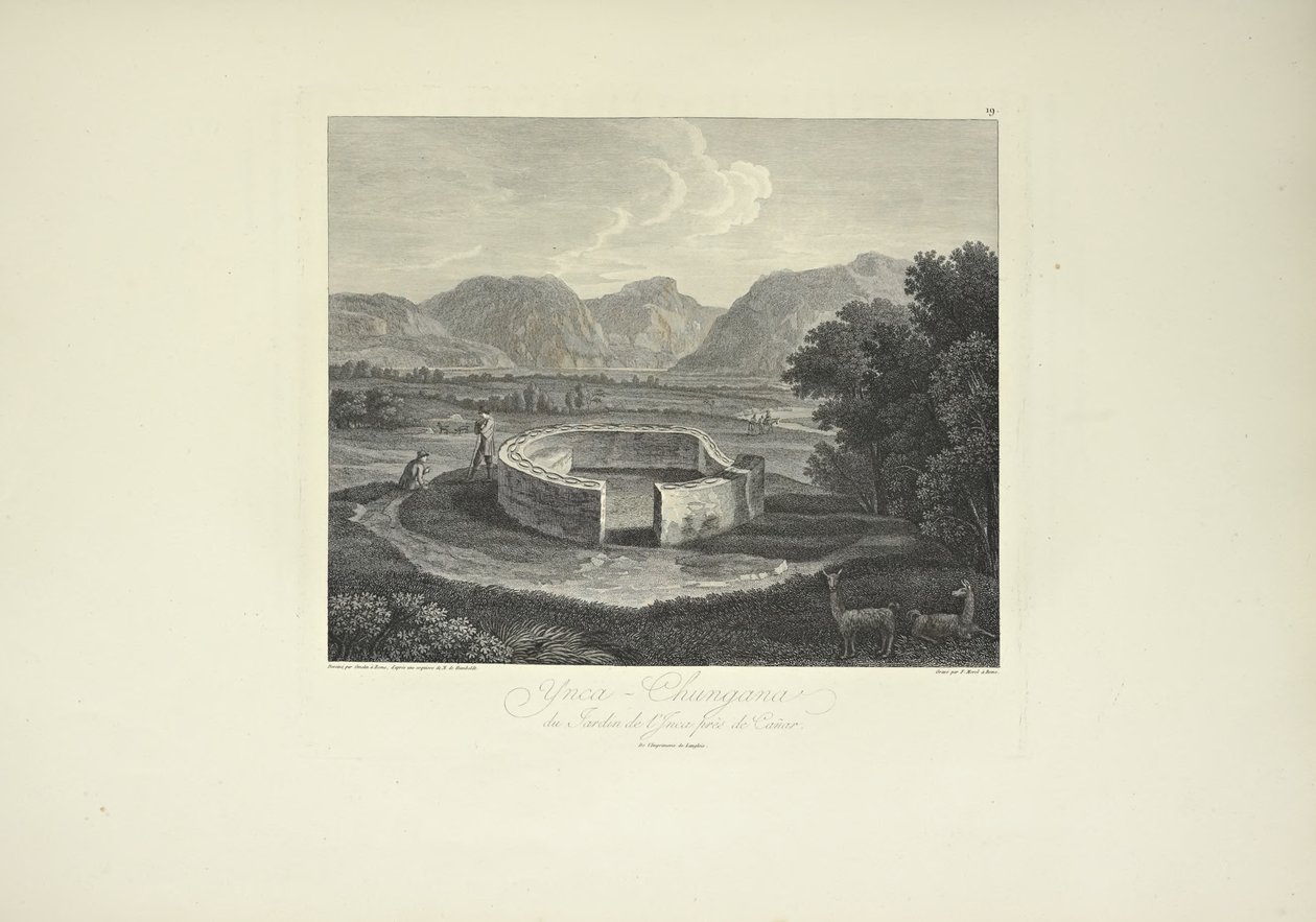 Ynca-Chungana, fra Inkahaven nær Canar, tegnet af Gmelin, graveret af Morel, illustration fra 
