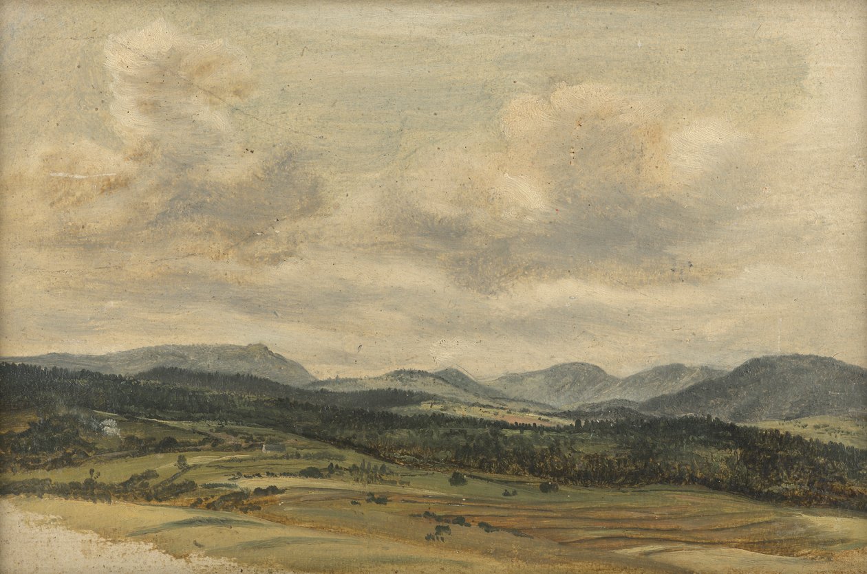 Prealps panorama af Friedrich August Mathias Gauermann