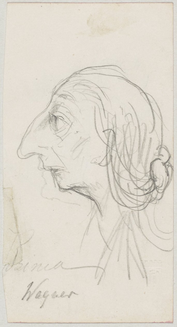 Karikatur af Cosima Wagner af Friedrich August von Kaulbach