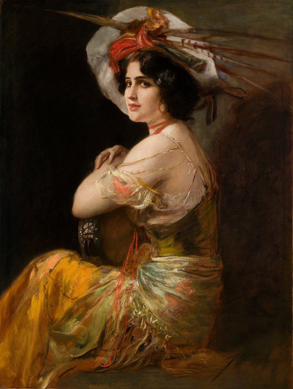 Rosario Guerrero som Carmen, ca. 1908. af Friedrich August von Kaulbach