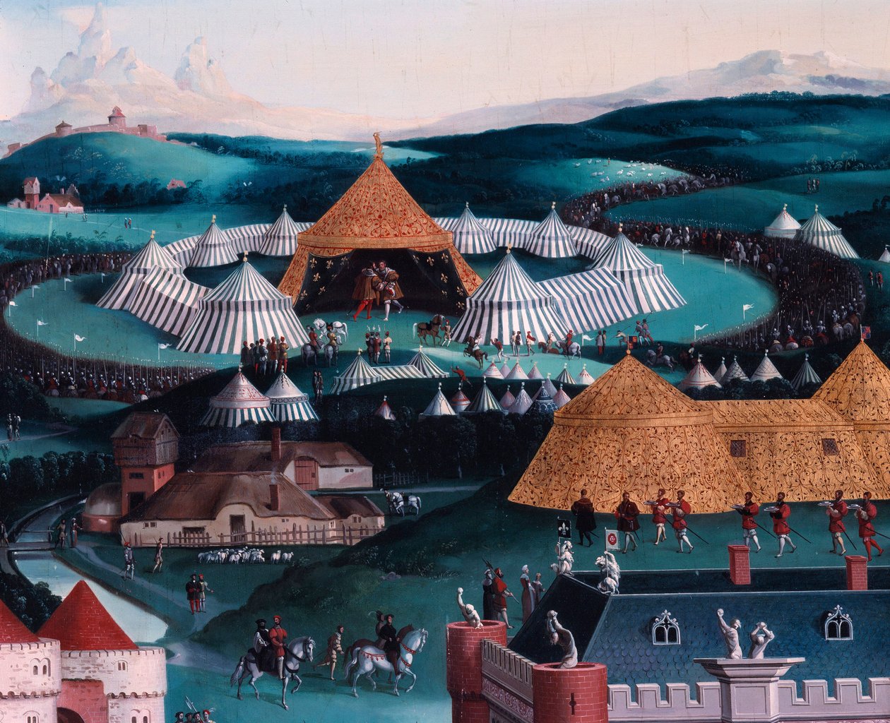 Interview af Francois I og Henry VIII på Golden Sheet Camp 7. juni af Friedrich Bouterwek