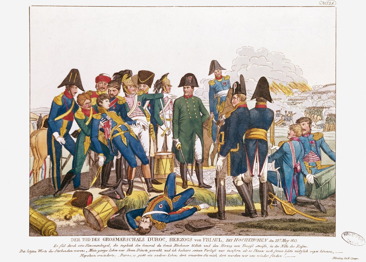 Marshal Durocs død i slaget ved Bautzen, 22. maj 1813 af Friedrich Campe