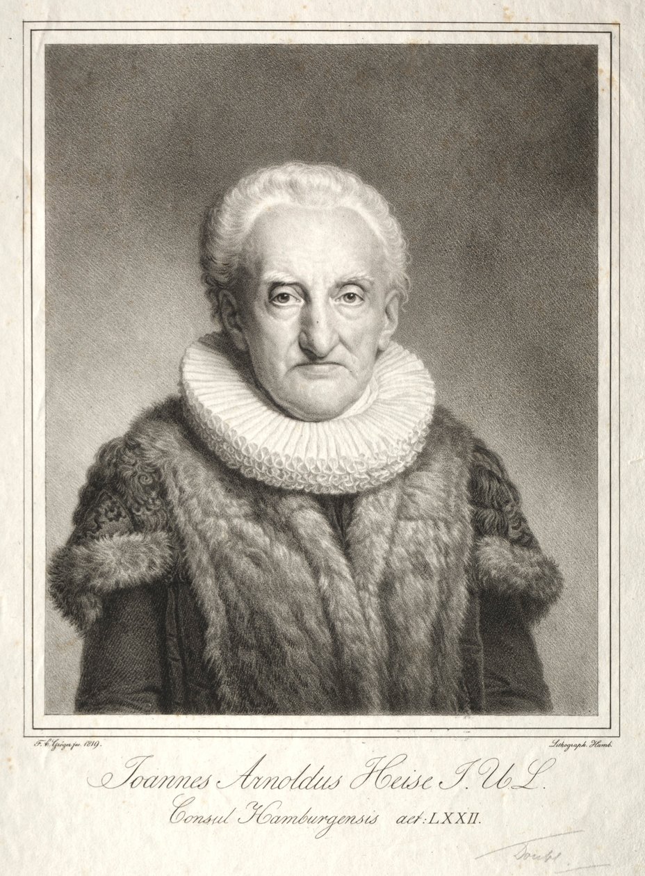 Johann Arnold Heise, 1819. af Friedrich Carl Groger